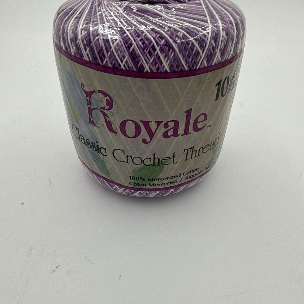 J. & P. Coats Royale Classic Crochet‎ Threat Size 10 Purples Vintage New